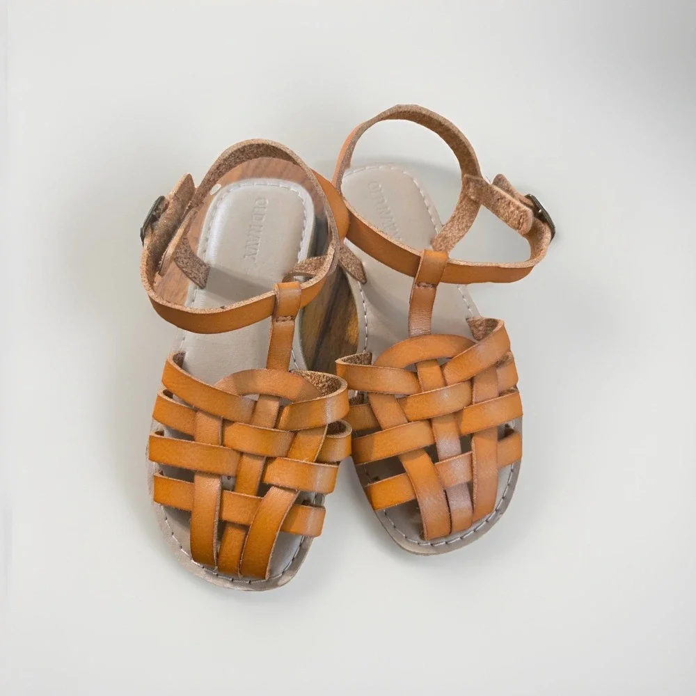 Old Navy Toddler Beige Straps Sandals Us‎ Size 9c Bohemian Spanish Fisherman